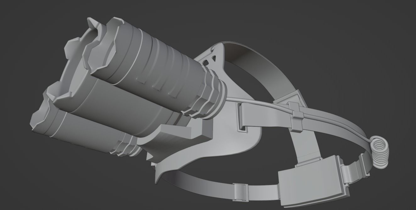 Flashlight headlamps for camping and hiking 3D model_5