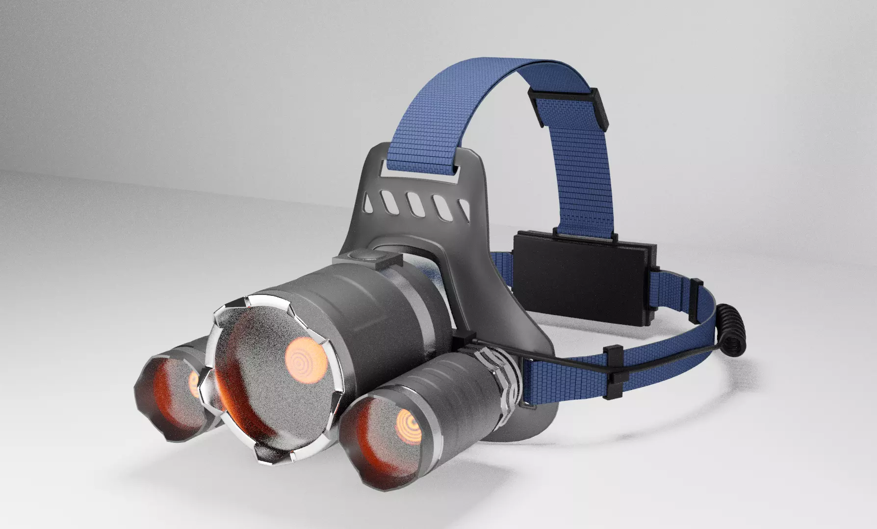 Flashlight headlamps for camping and hiking 3D model_0