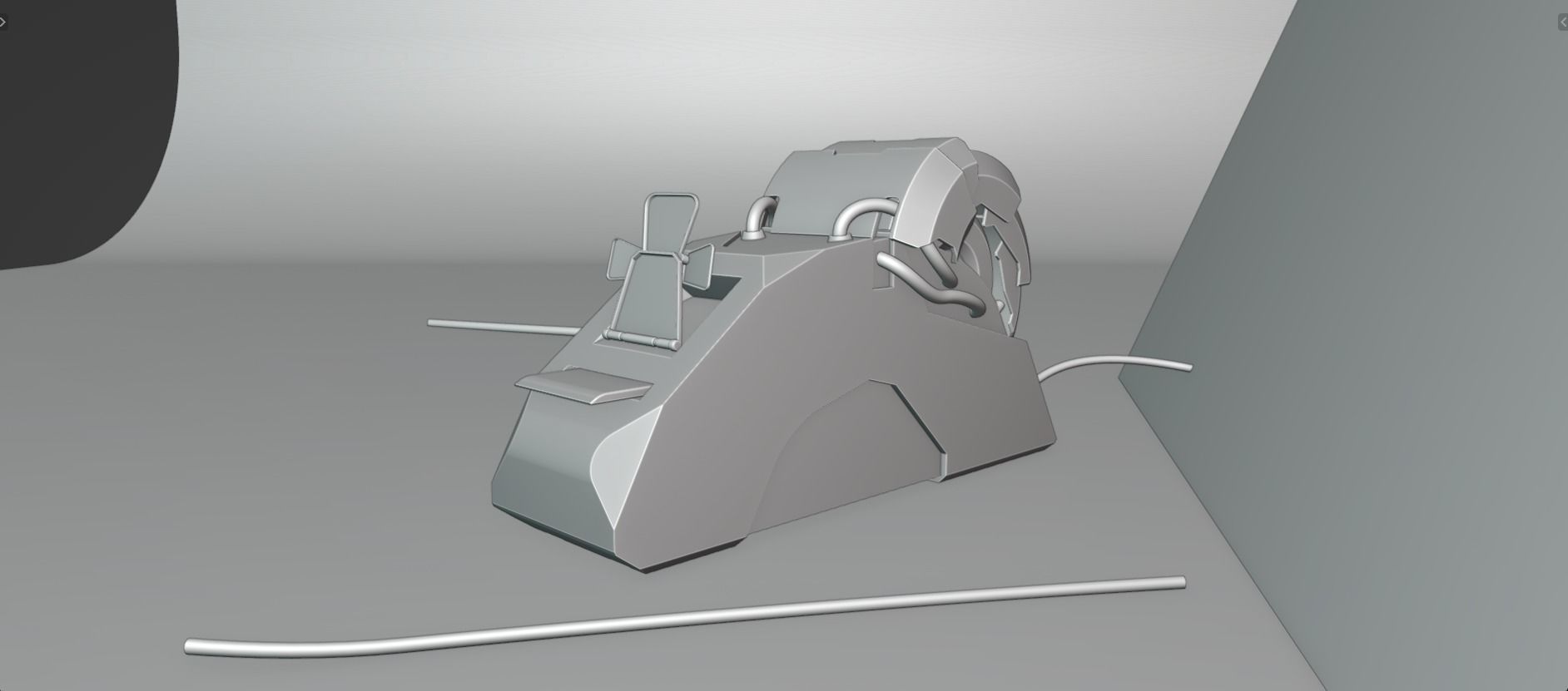 Sci-Fi super computer Free low-poly 3D model_6