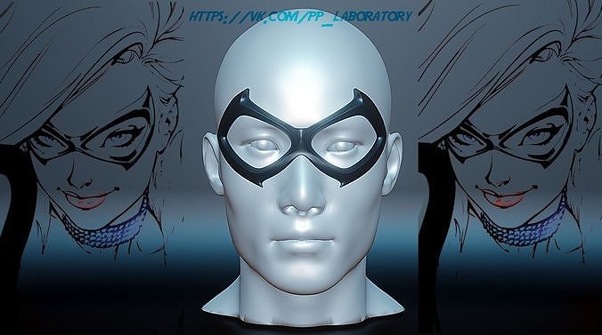 Spider Man Black Cat comics Mask 3D print model 3D print model