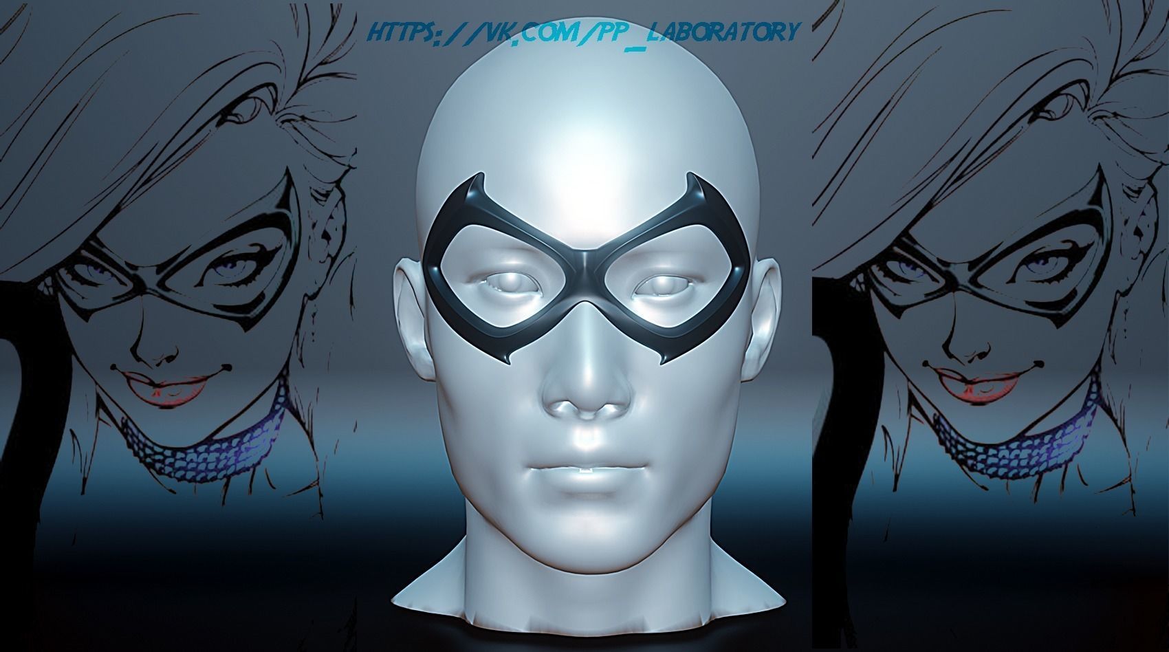 Spider Man Black Cat comics Mask 3D print model 3D print model_0