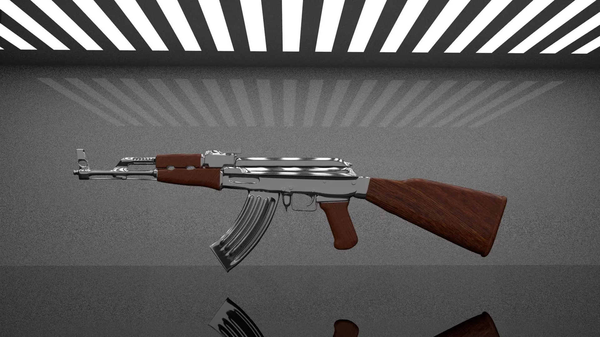 AK47 ASSAULT RIFLE Low-poly 3D model