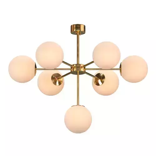 BALL 7 chandelier with six balls hanging from it