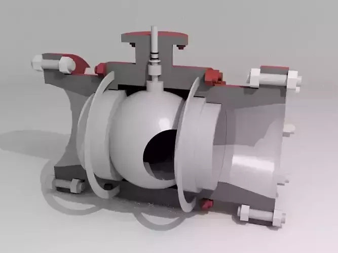 Industrial Ball Valve Cutaway