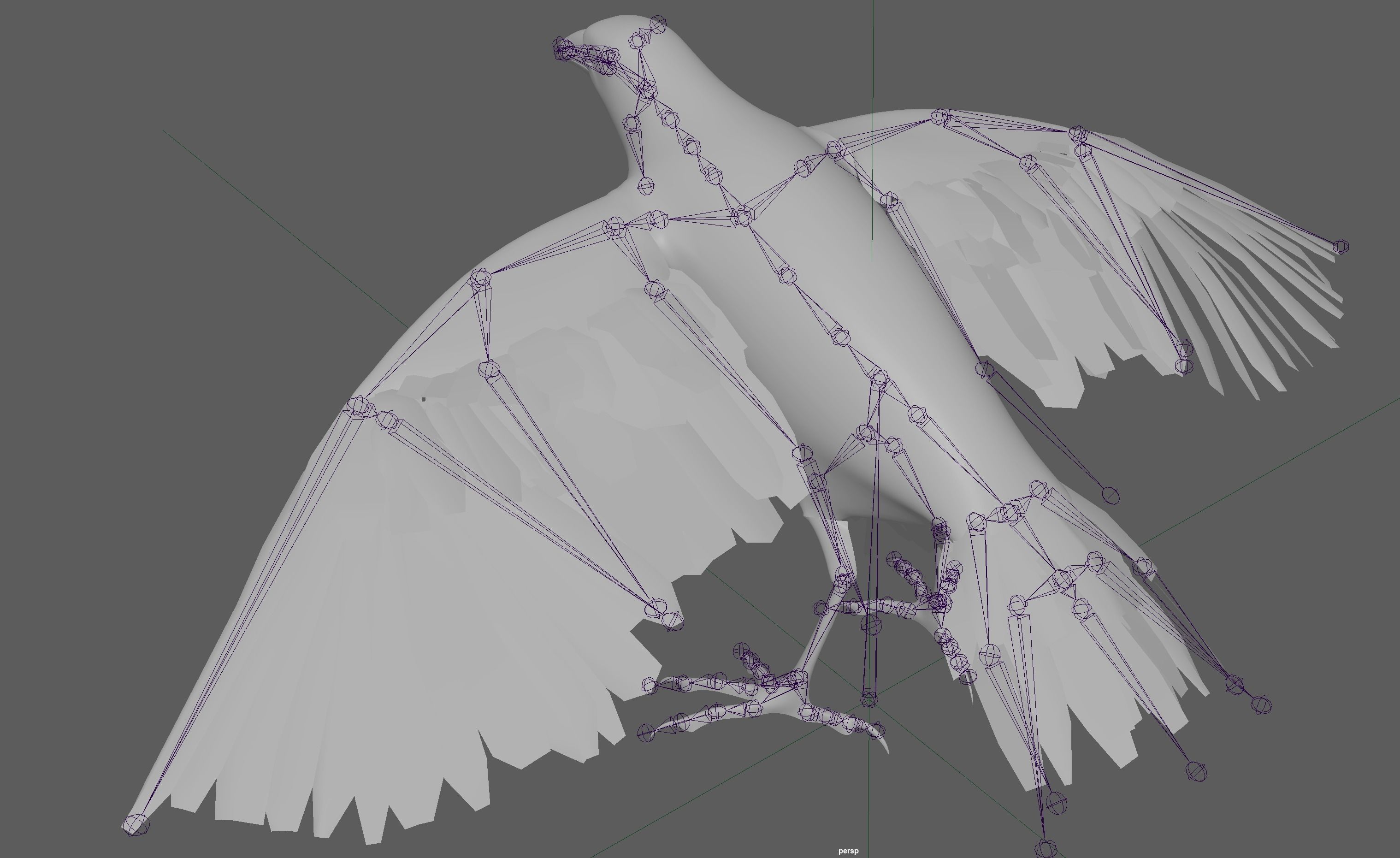 Raven Rigged  Low-poly 3D model_6
