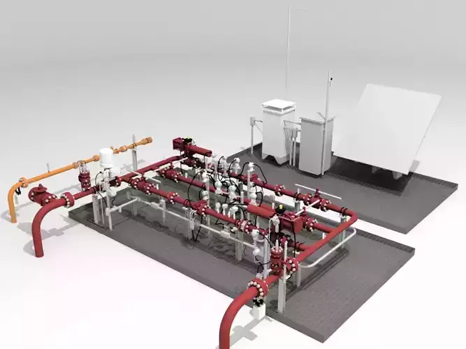 Industrial Above Ground Pipe Network