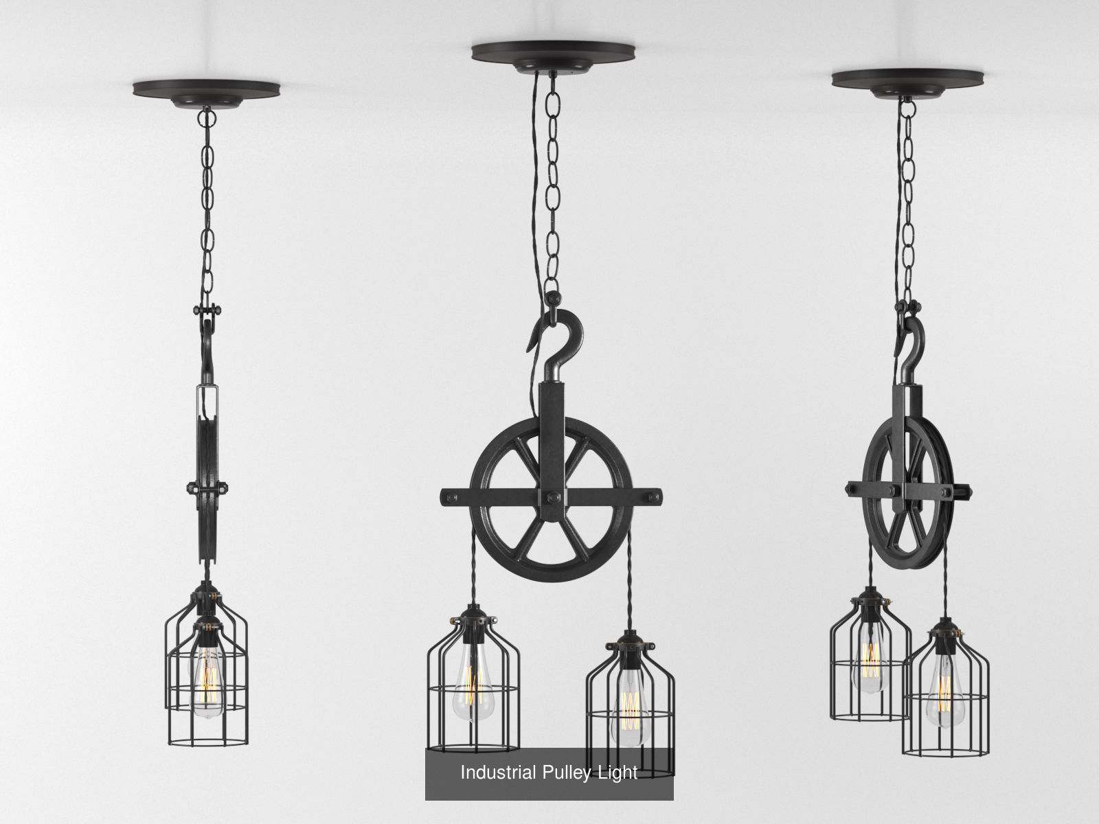 Ceiling lights 01 3D Model Collection_4