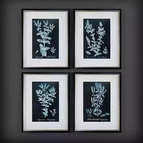Picture Frames Low-poly 3D model