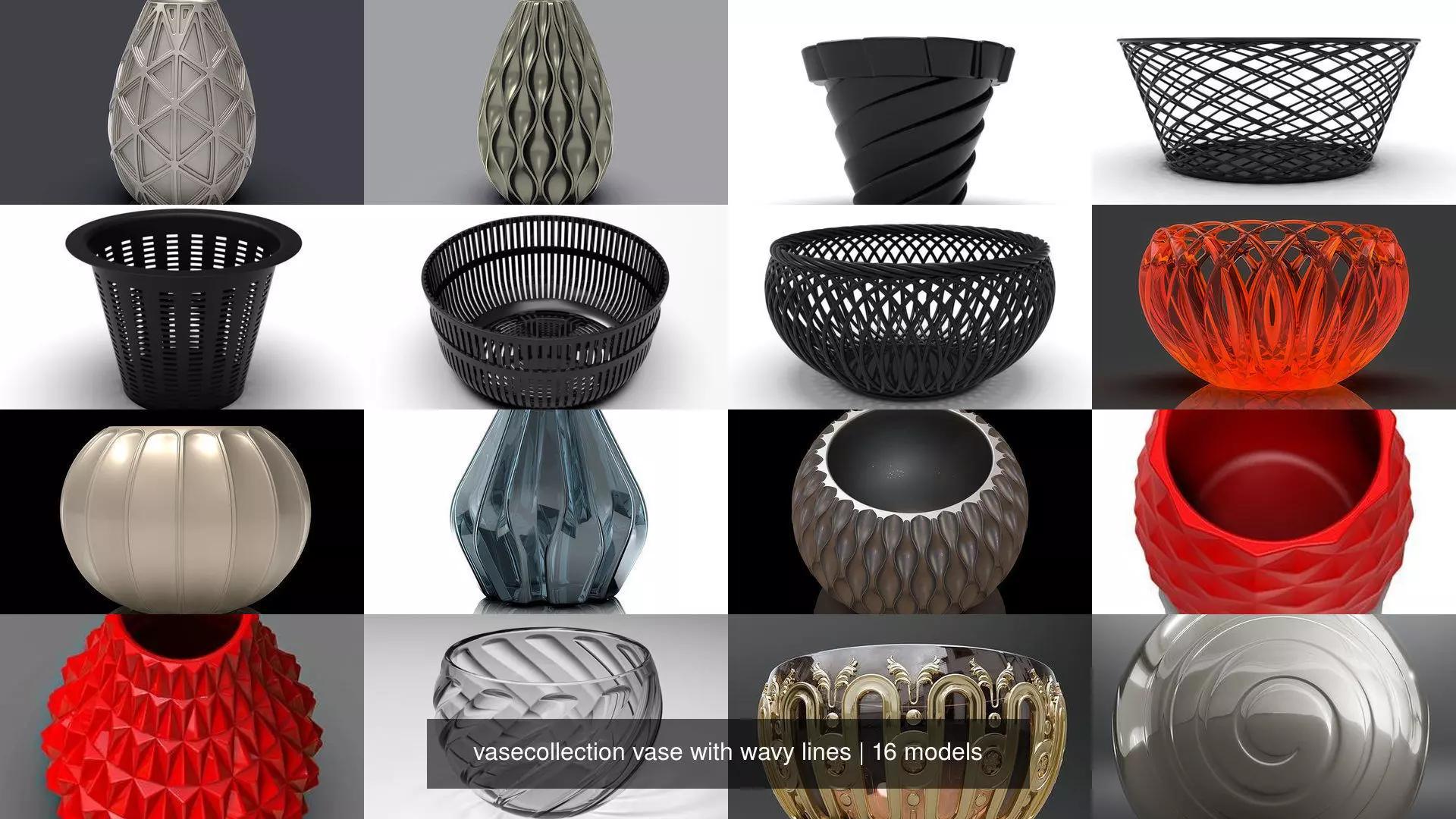 vasecollection vase with wavy lines _0