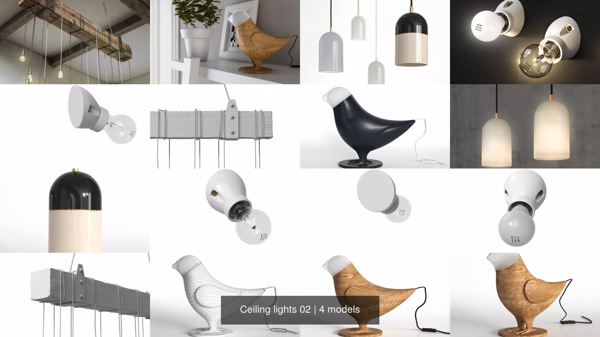 Ceiling lights 02 3D Model Collection_0