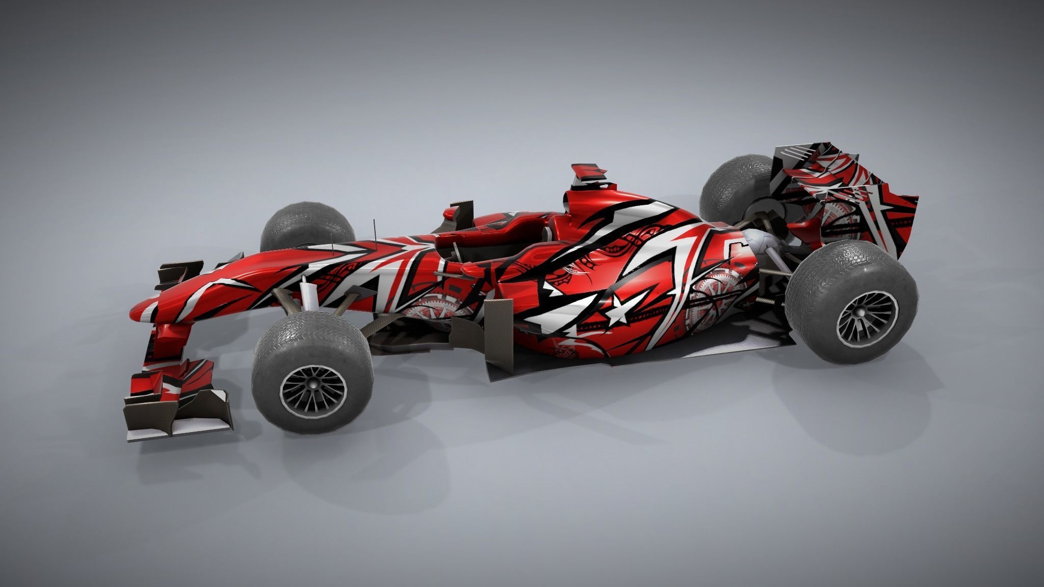 F1 Racing Car Model 1 Low-poly 3D model_3