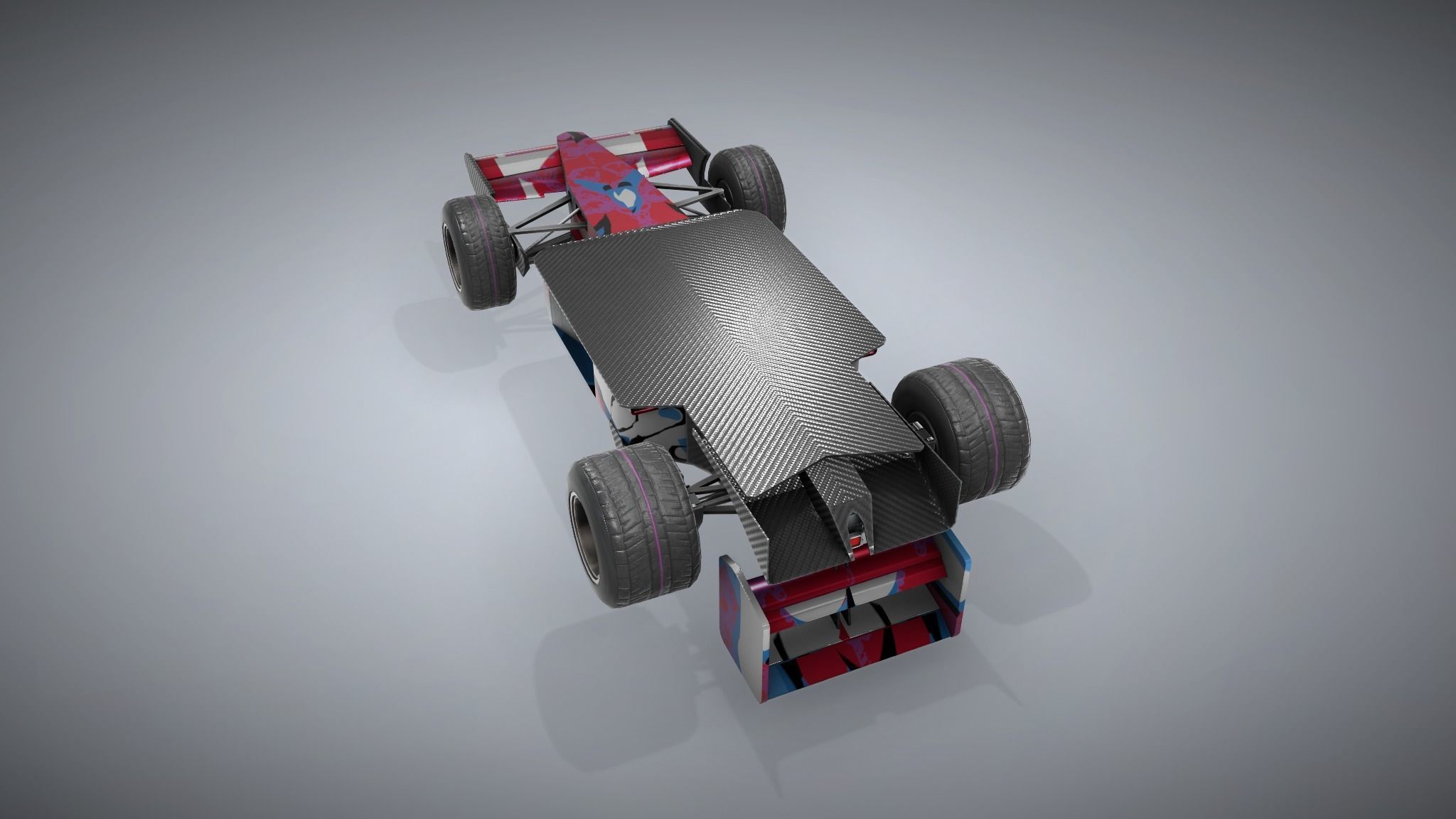 F1 Racing Car Model 2 Low-poly 3D model_4