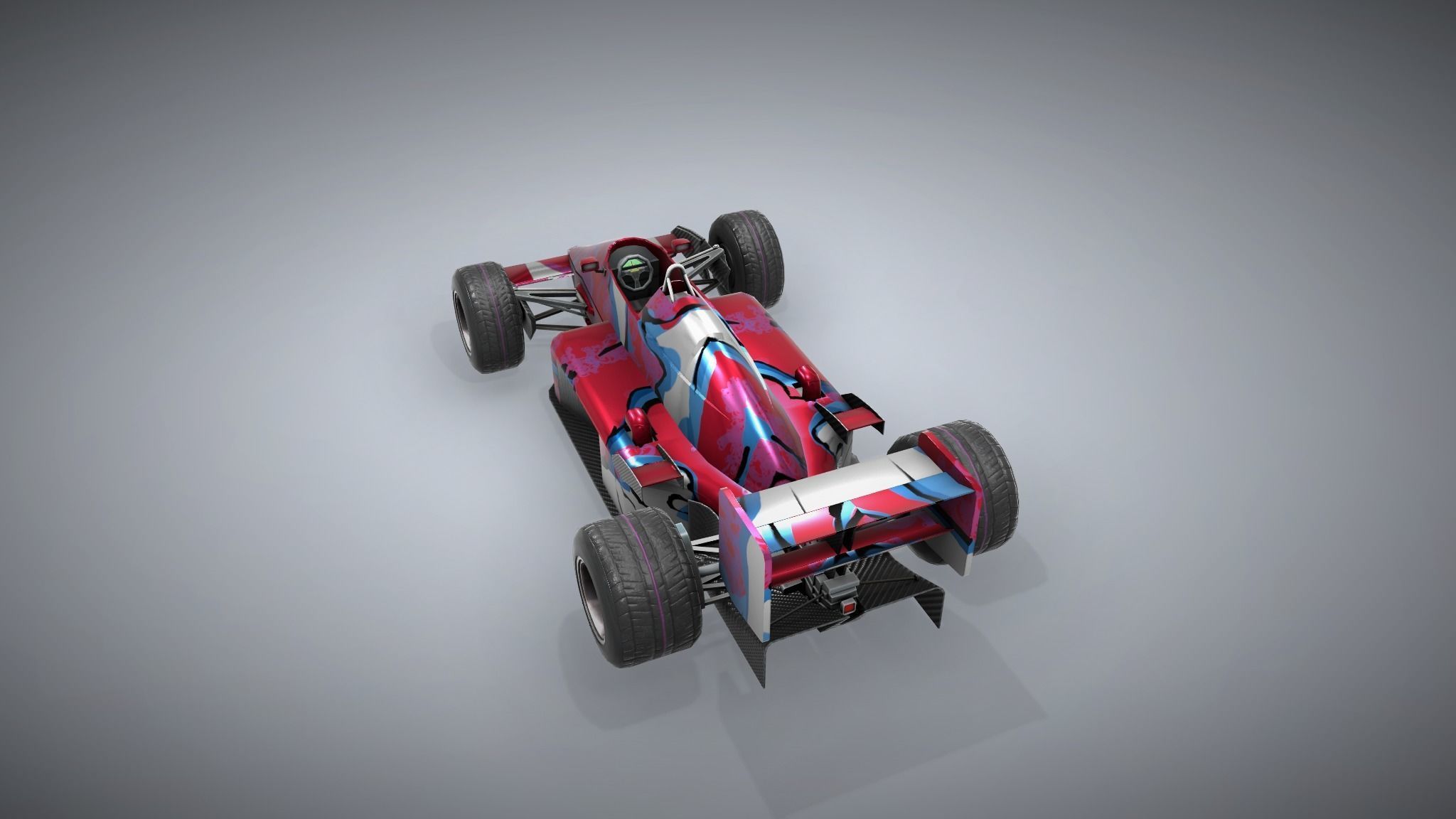 F1 Racing Car Model 2 Low-poly 3D model_3