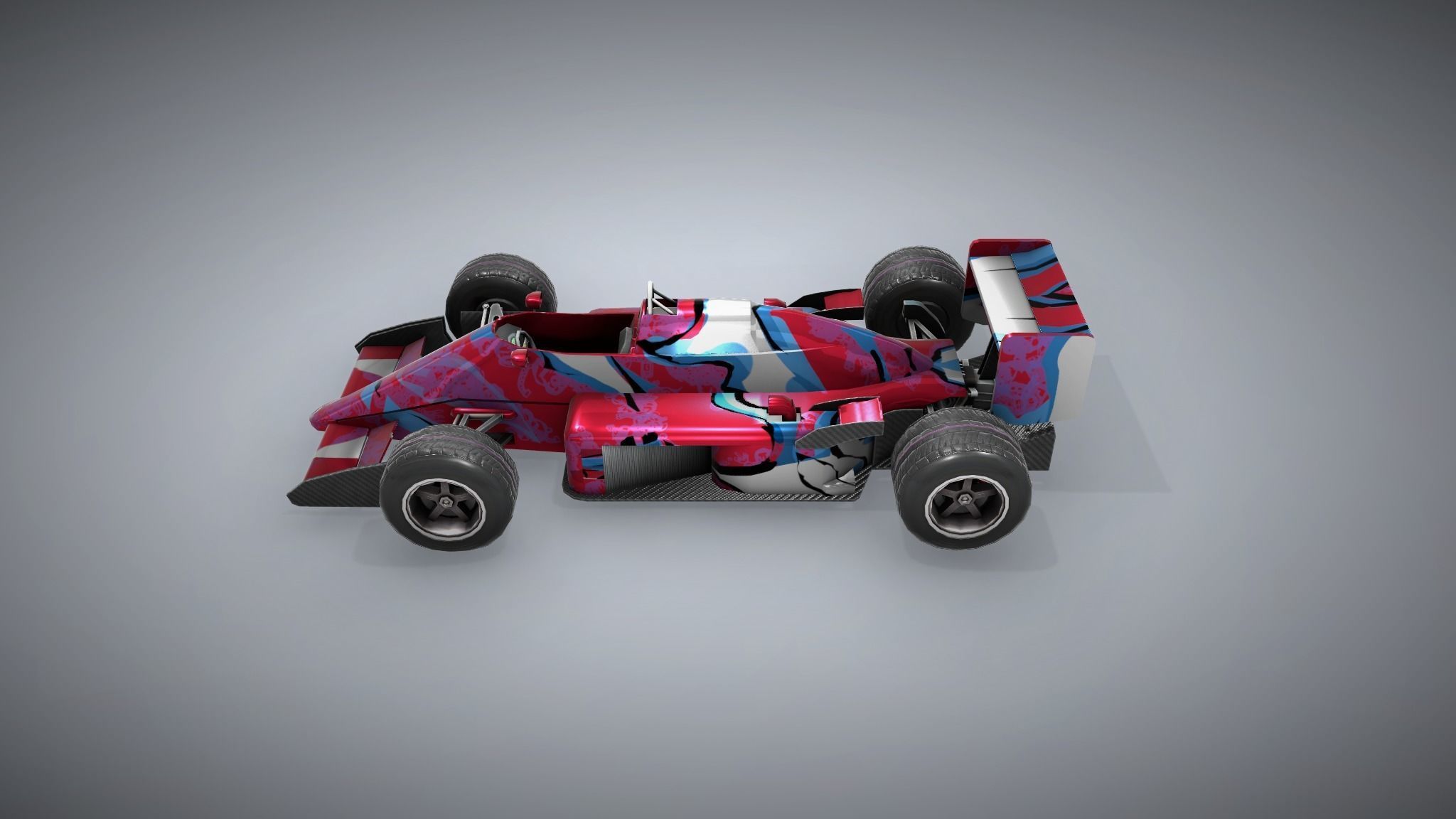 F1 Racing Car Model 2 Low-poly 3D model_2
