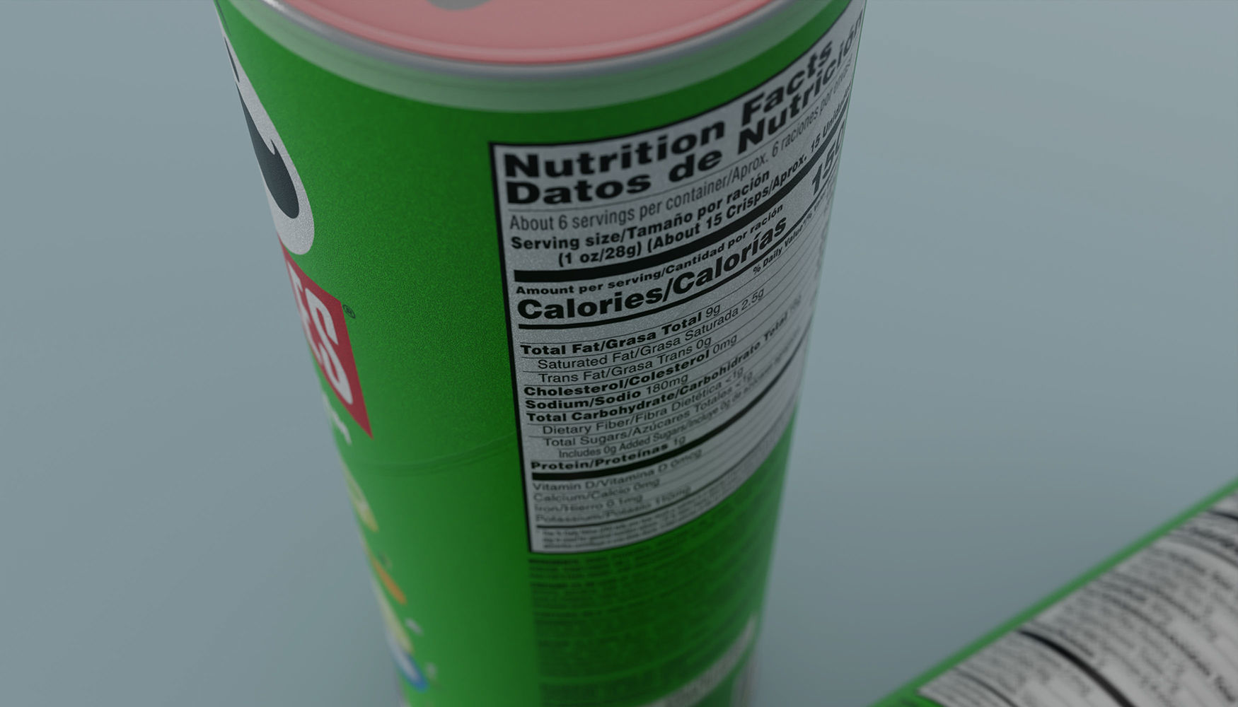 Pringles Sour Cream and Onion Low-poly 3D model_4