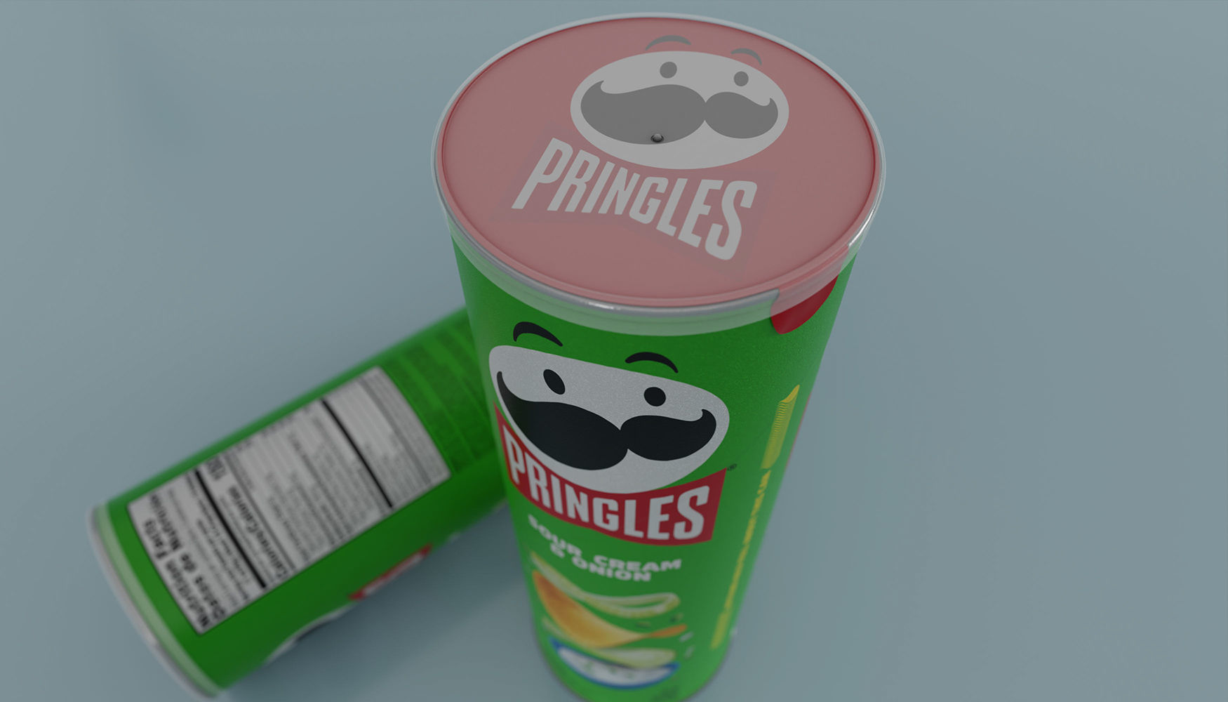 Pringles Sour Cream and Onion Low-poly 3D model_5