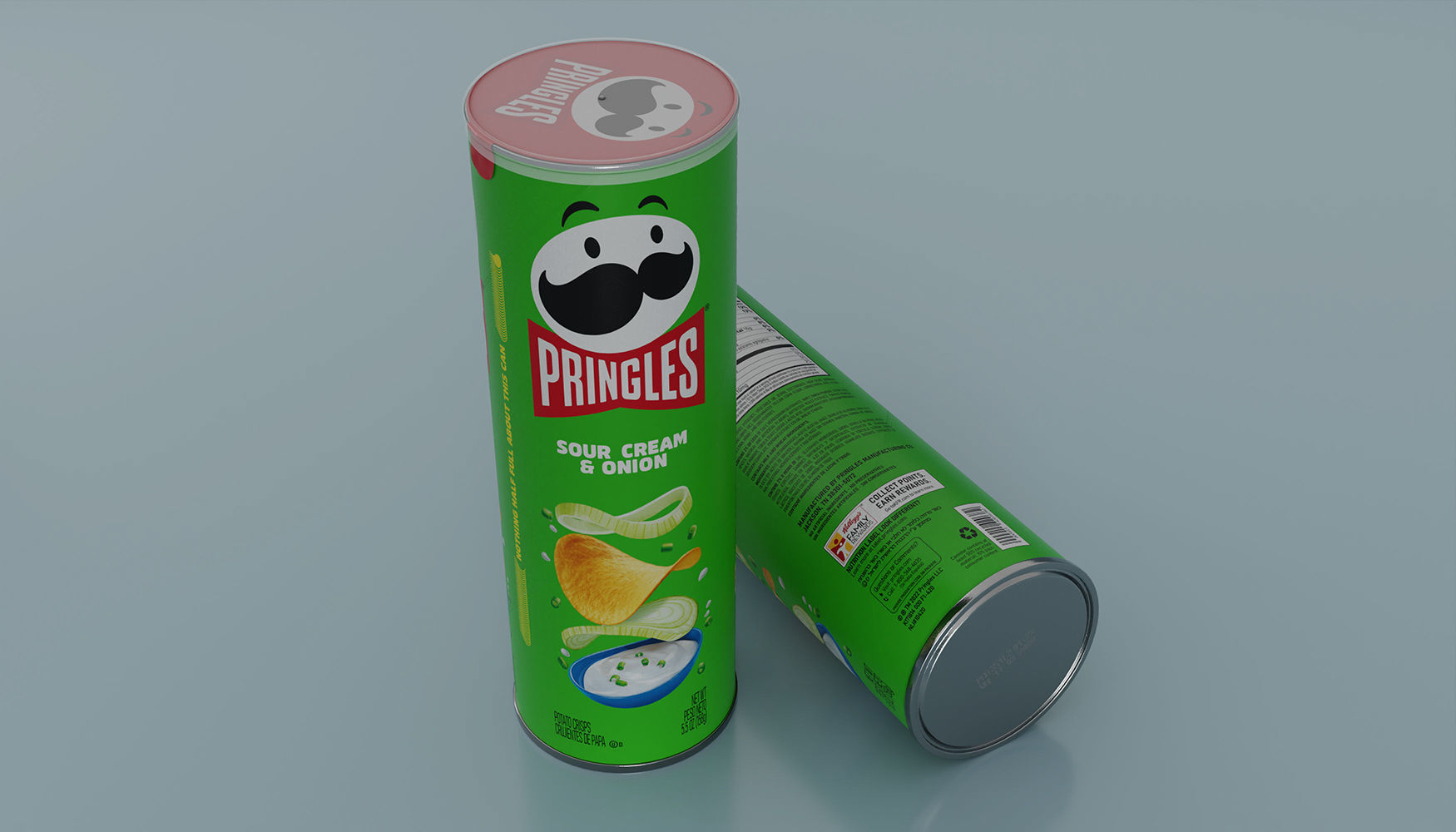 Pringles Sour Cream and Onion Low-poly 3D model_6