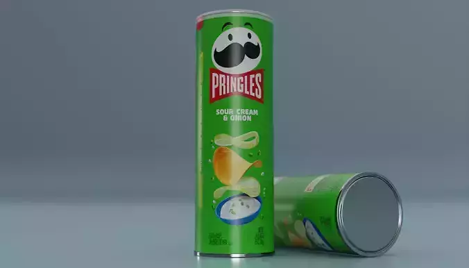 Pringles Sour Cream and Onion Low-poly 3D model