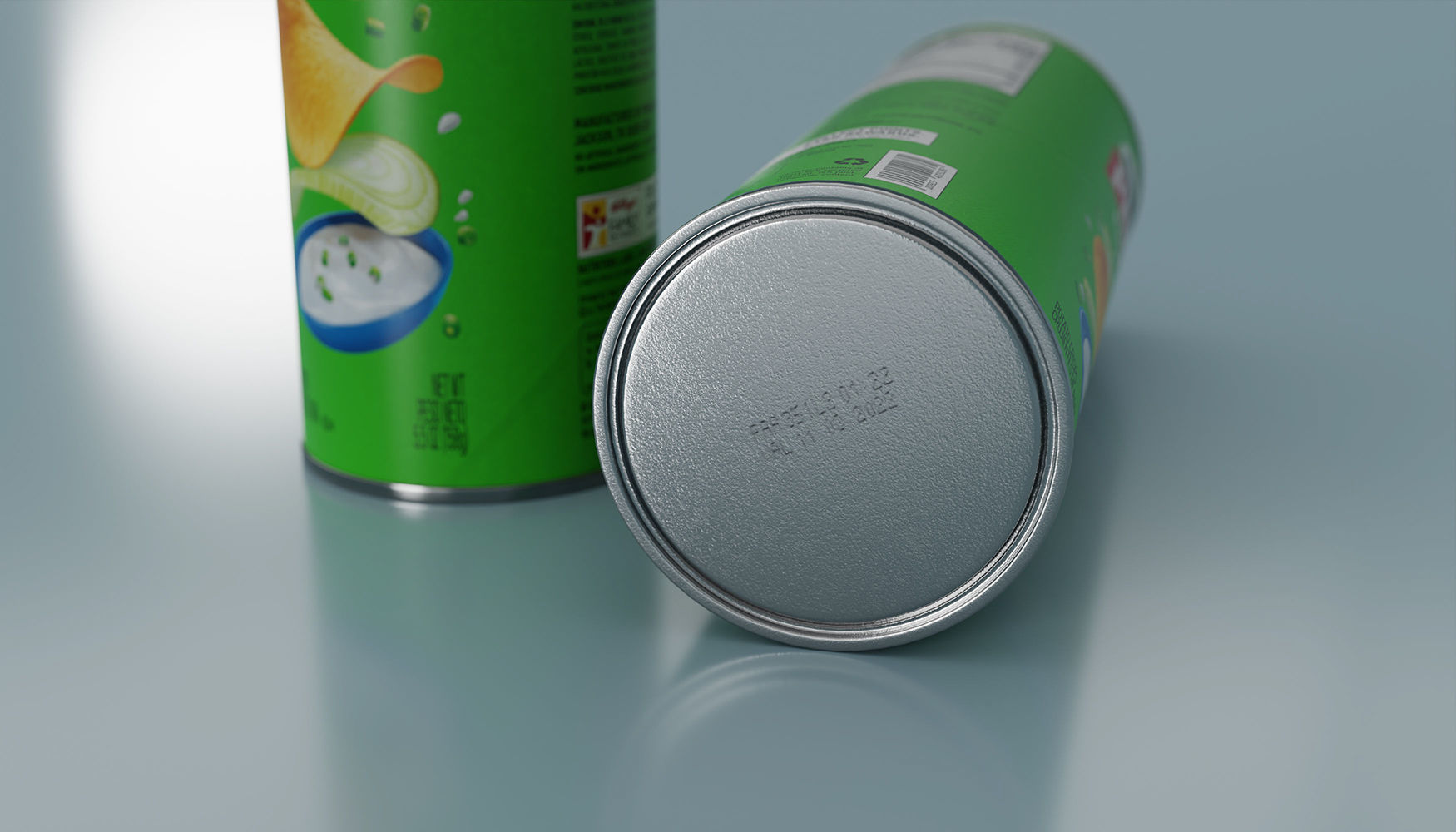 Pringles Sour Cream and Onion Low-poly 3D model_3