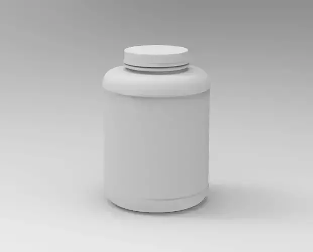 Plastic ProteinBottle Jar Sport Low-poly 3D model