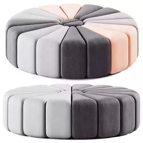 Round Modul Pouffe by Bla Station