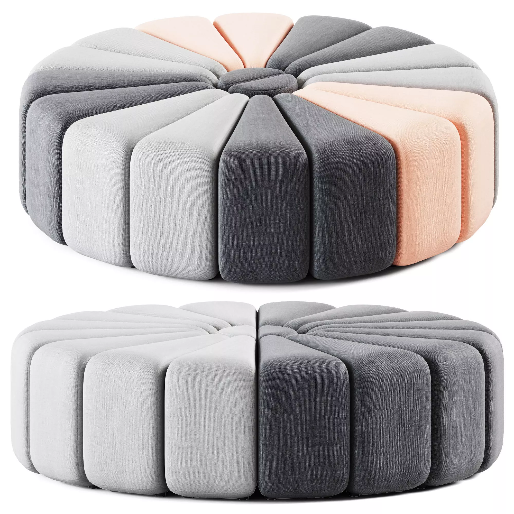 Round Modul Pouffe by Bla Station 3D model