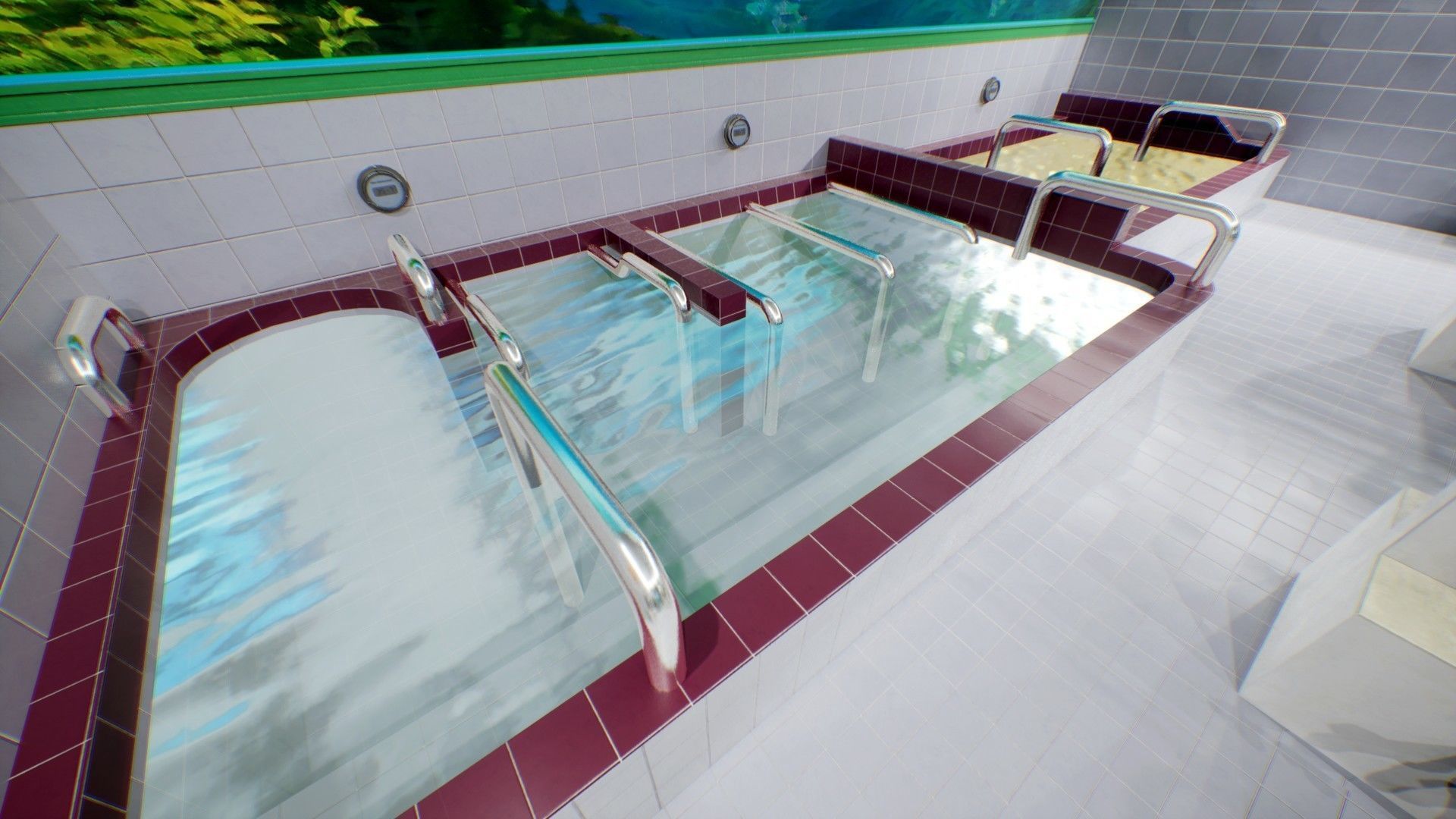 Japanese Bathhouse Environment Low-poly 3D model_3