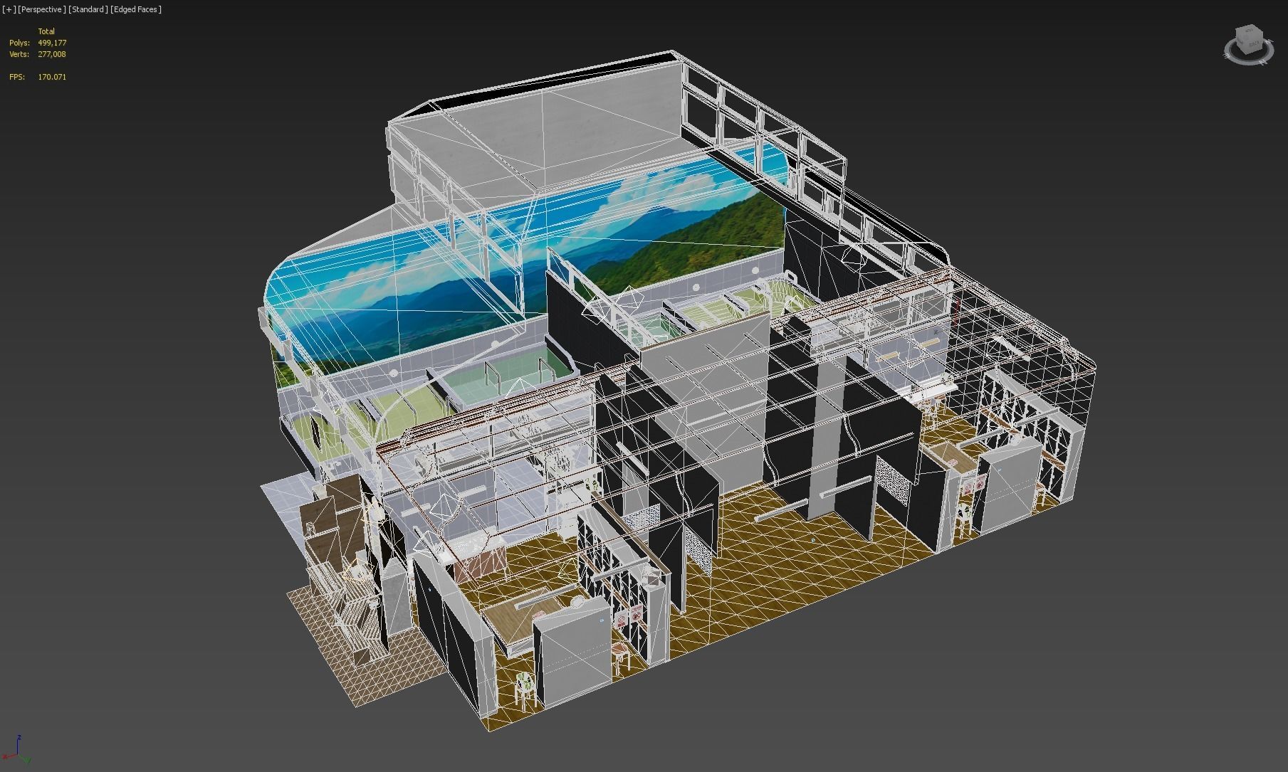 Japanese Bathhouse Environment Low-poly 3D model_11