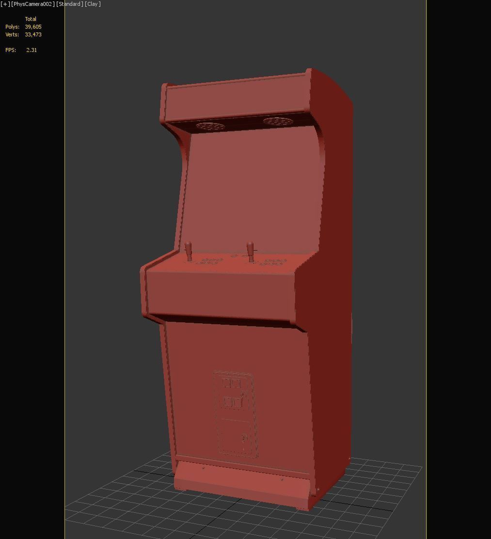 Arcade Machine Street Fighter II 3D model_5