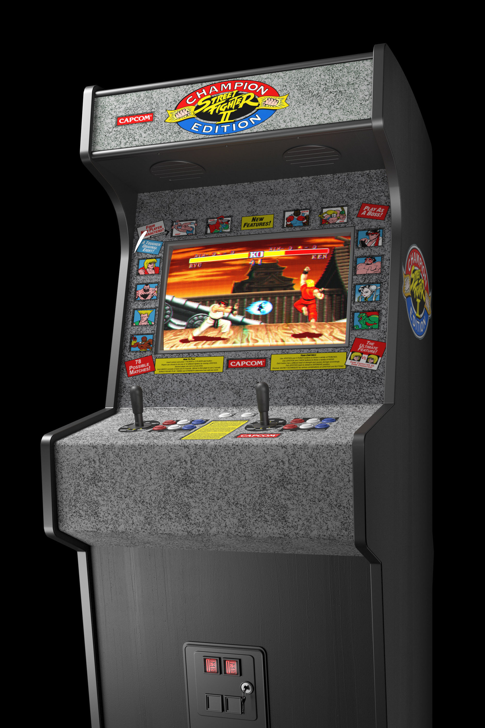 Arcade Machine Street Fighter II 3D model_2