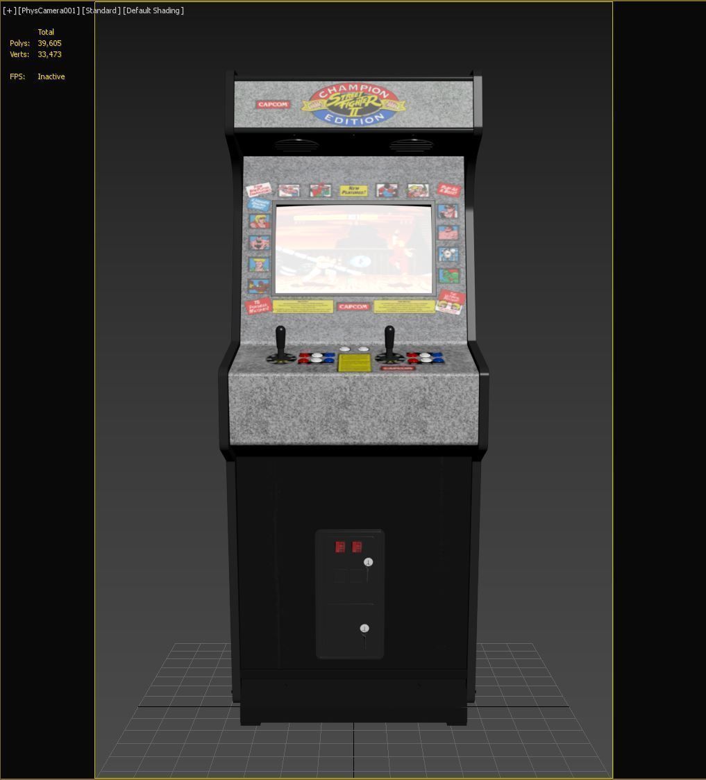 Arcade Machine Street Fighter II 3D model_3