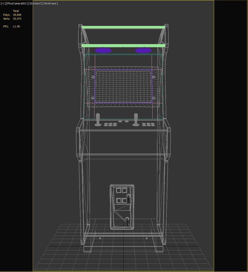 Arcade Machine Street Fighter II 3D model_4