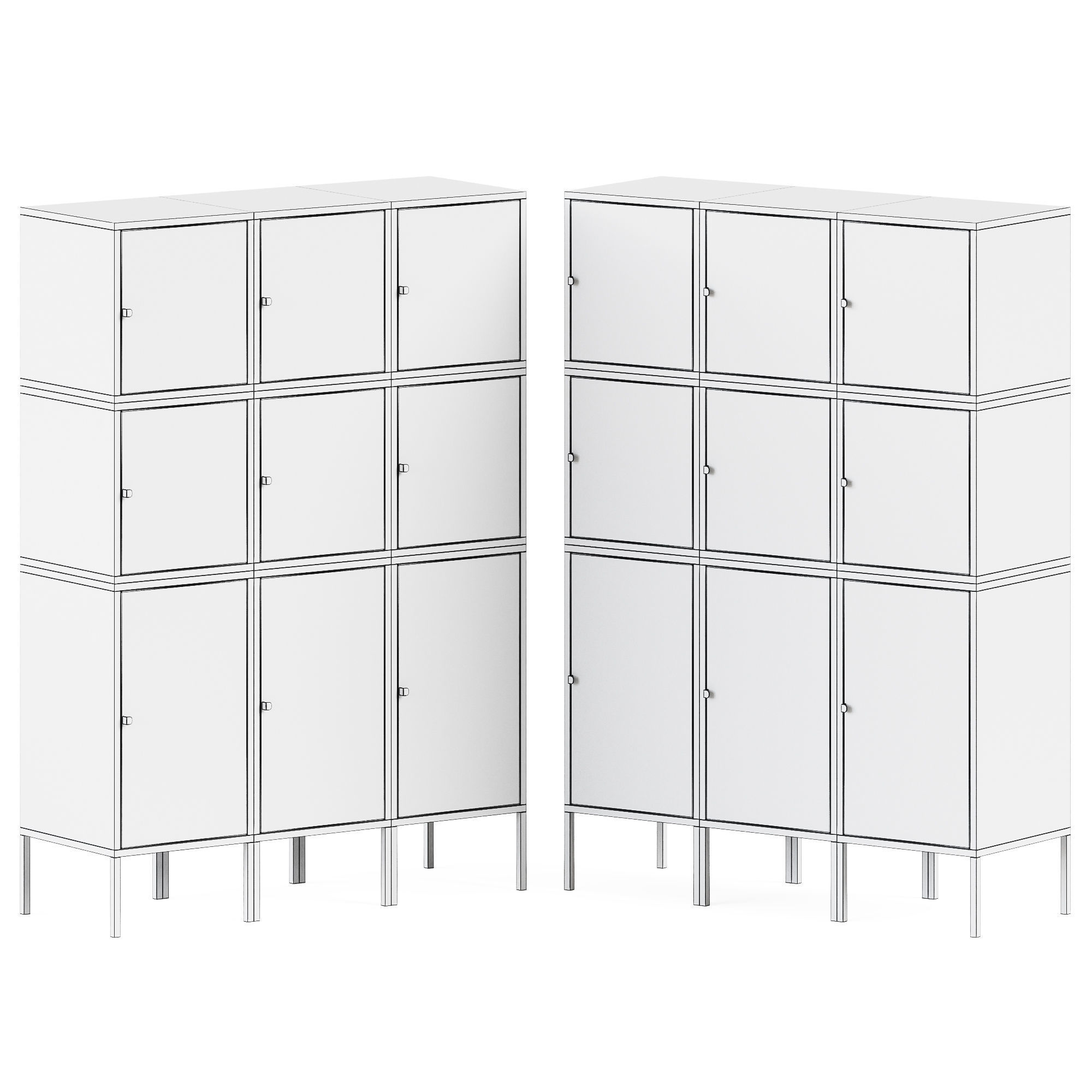 Ikea HALLAN Cabinet 3D model_1