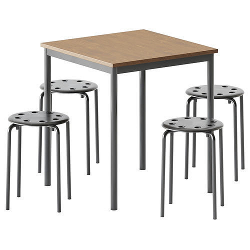 Sandberg Table and Marius Stool by IKEA 3D model