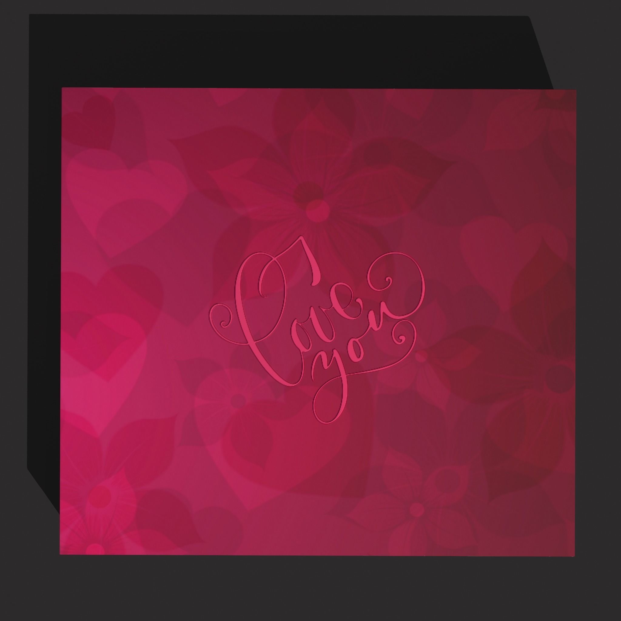 Heart Chocolates Box Low-poly 3D model_13