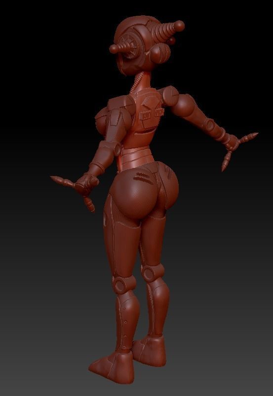 FALLOUT 4  ASSAULTRON SPLITTED  T-POSE HI POLY FALLOUT 4 COSPLAY 3D print model_27