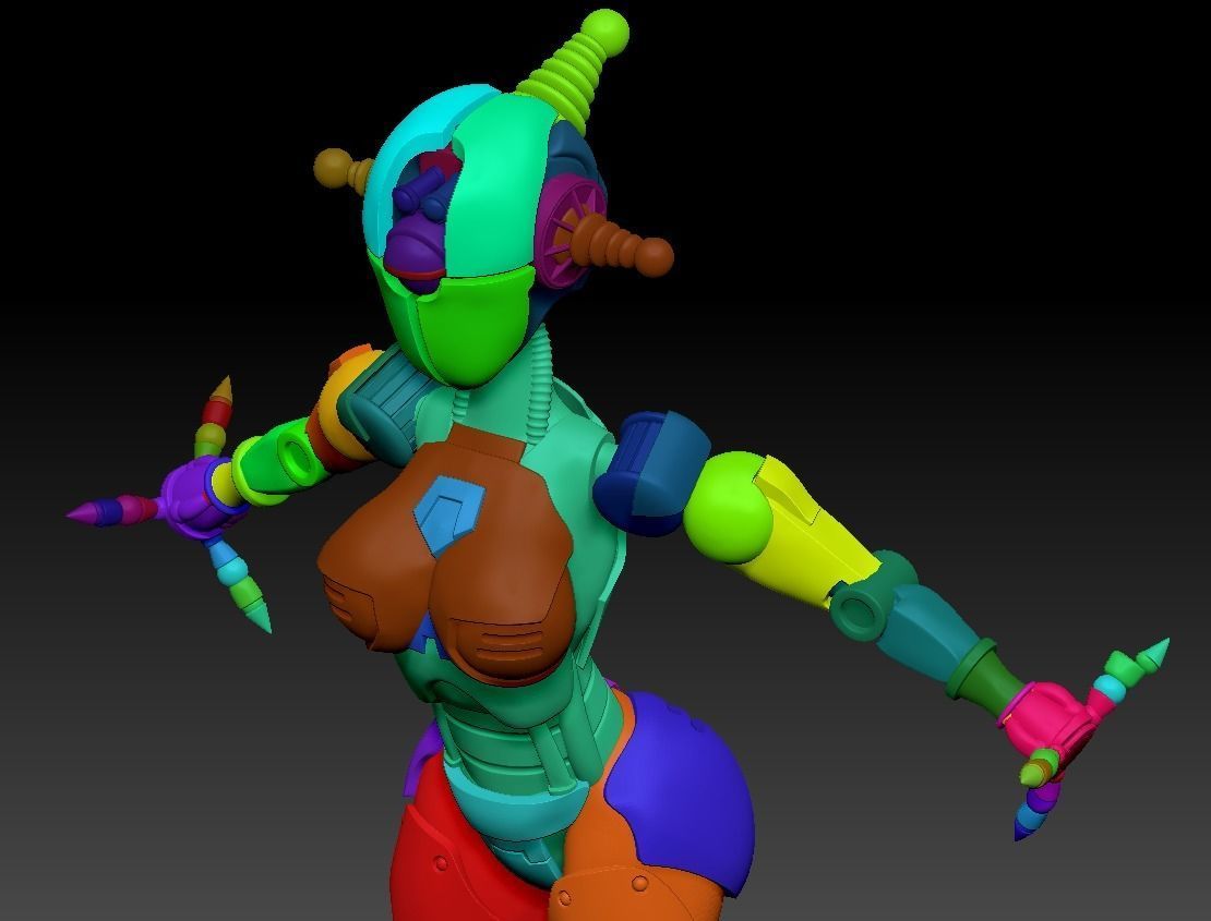 FALLOUT 4  ASSAULTRON SPLITTED  T-POSE HI POLY FALLOUT 4 COSPLAY 3D print model_8
