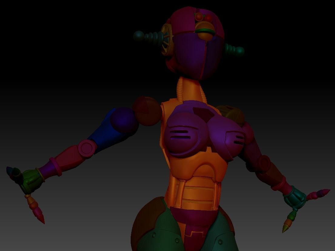 FALLOUT 4  ASSAULTRON SPLITTED  T-POSE HI POLY FALLOUT 4 COSPLAY 3D print model_28