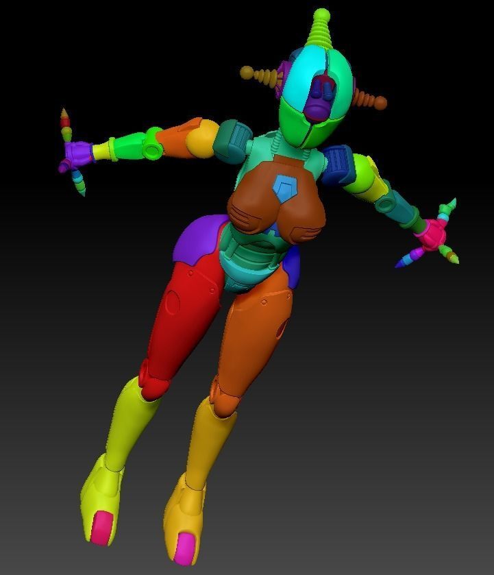 FALLOUT 4  ASSAULTRON SPLITTED  T-POSE HI POLY FALLOUT 4 COSPLAY 3D print model_10