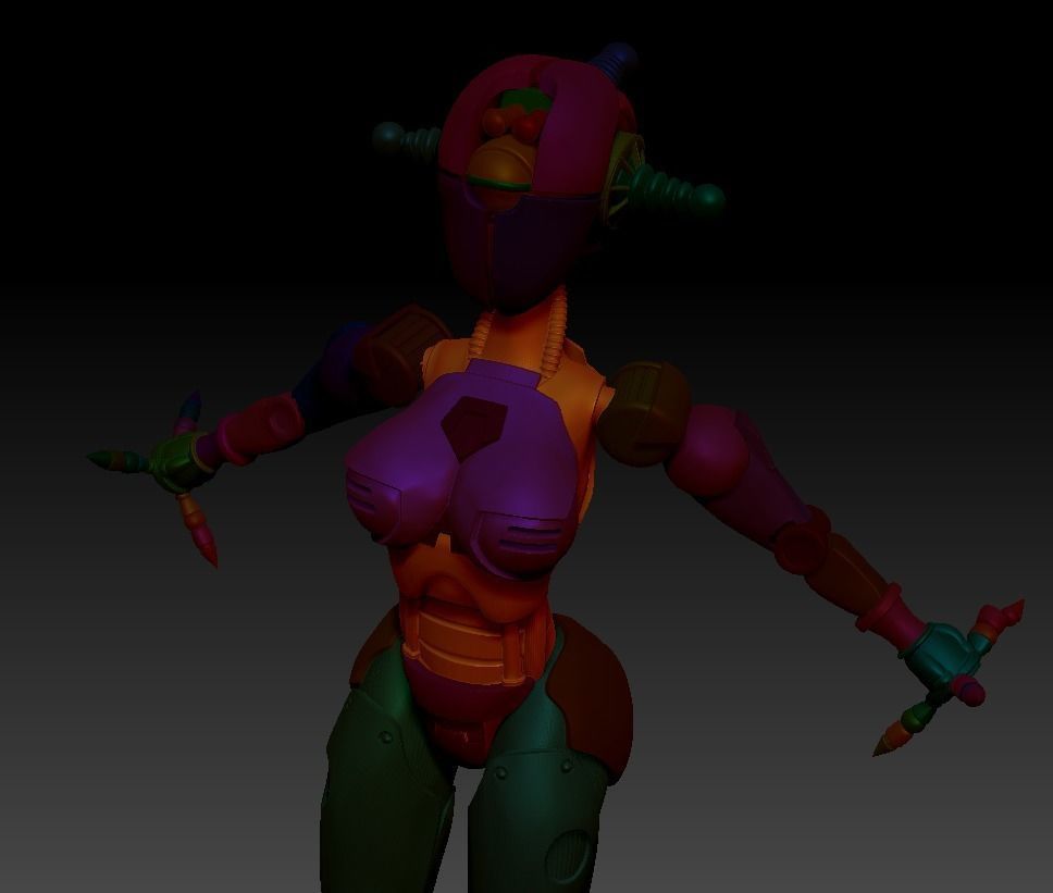 FALLOUT 4  ASSAULTRON SPLITTED  T-POSE HI POLY FALLOUT 4 COSPLAY 3D print model_29