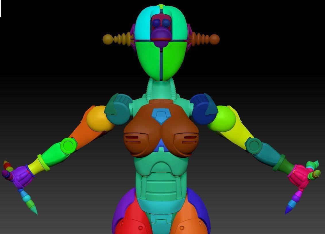 FALLOUT 4  ASSAULTRON SPLITTED  T-POSE HI POLY FALLOUT 4 COSPLAY 3D print model_7