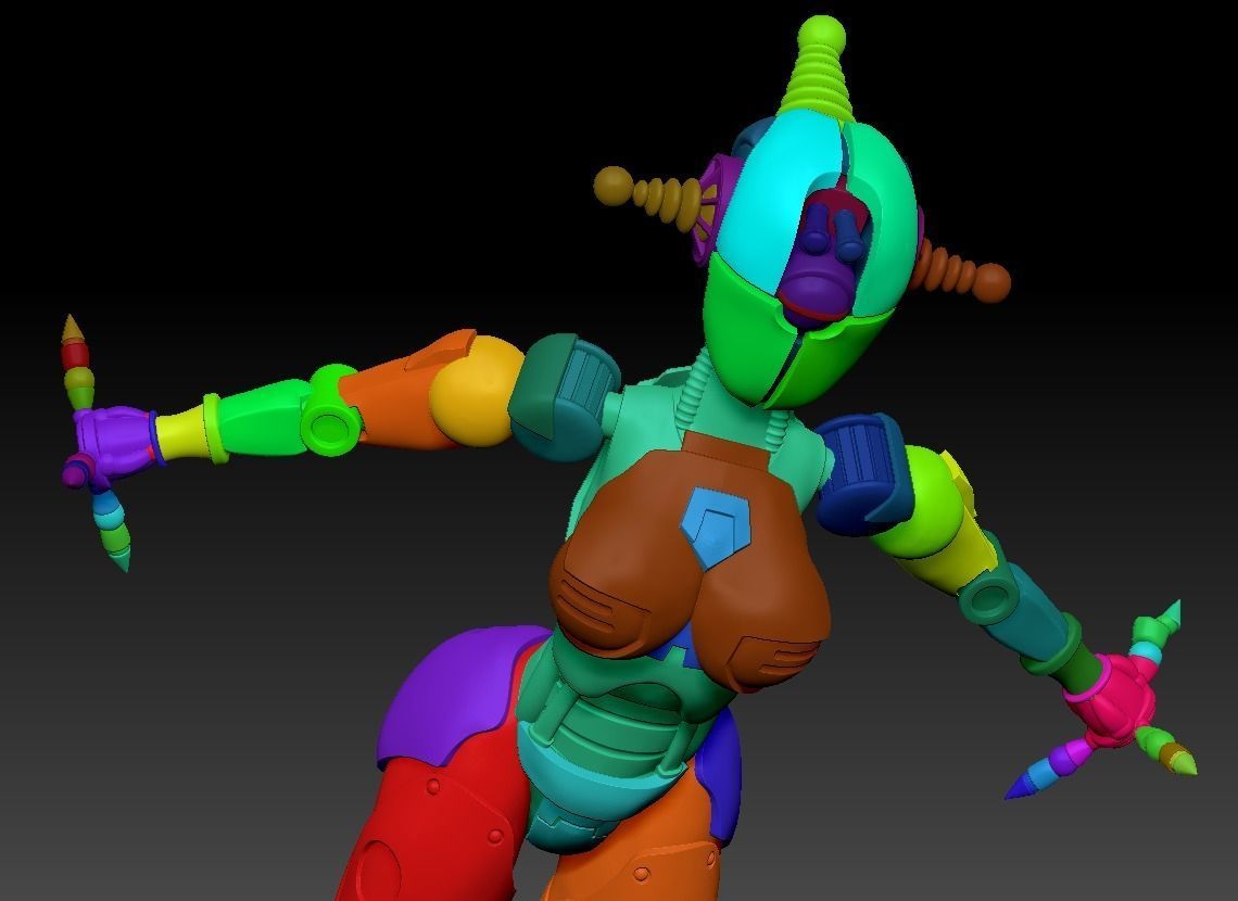 FALLOUT 4  ASSAULTRON SPLITTED  T-POSE HI POLY FALLOUT 4 COSPLAY 3D print model_9