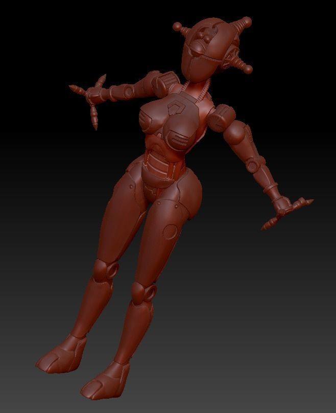 FALLOUT 4  ASSAULTRON SPLITTED  T-POSE HI POLY FALLOUT 4 COSPLAY 3D print model_20