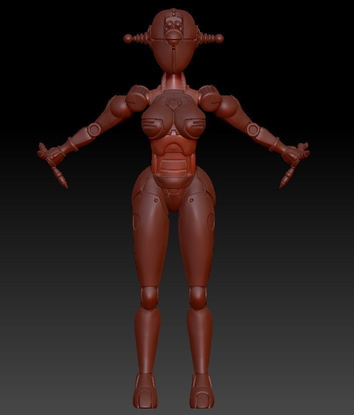 FALLOUT 4  ASSAULTRON SPLITTED  T-POSE HI POLY FALLOUT 4 COSPLAY 3D print model_18