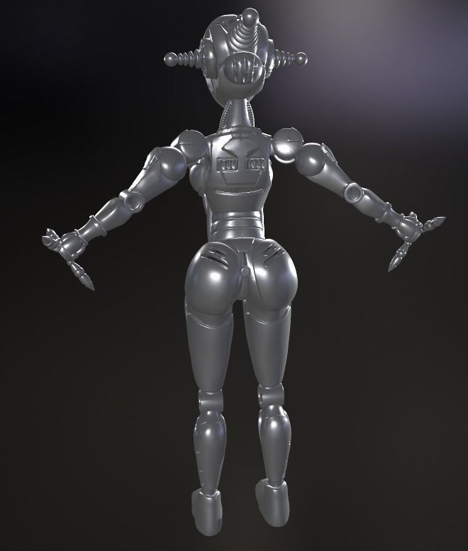 FALLOUT 4  ASSAULTRON SPLITTED  T-POSE HI POLY FALLOUT 4 COSPLAY 3D print model_16