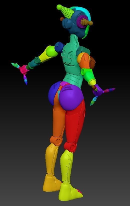 FALLOUT 4  ASSAULTRON SPLITTED  T-POSE HI POLY FALLOUT 4 COSPLAY 3D print model_11