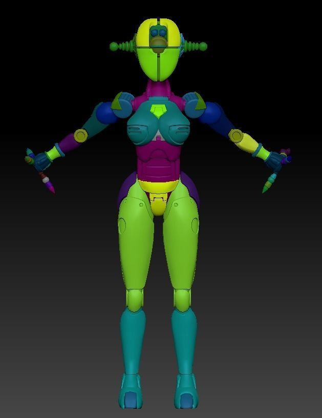 FALLOUT 4  ASSAULTRON SPLITTED  T-POSE HI POLY FALLOUT 4 COSPLAY 3D print model_2