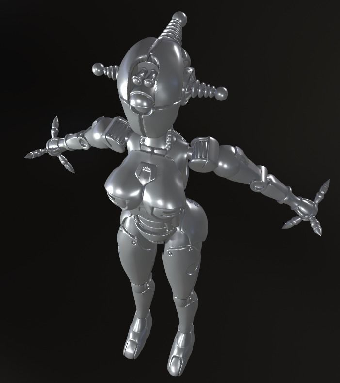 FALLOUT 4  ASSAULTRON SPLITTED  T-POSE HI POLY FALLOUT 4 COSPLAY 3D print model_14