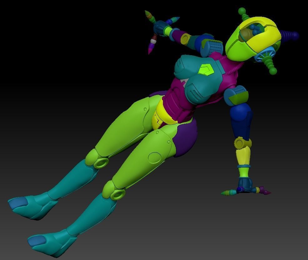 FALLOUT 4  ASSAULTRON SPLITTED  T-POSE HI POLY FALLOUT 4 COSPLAY 3D print model_6