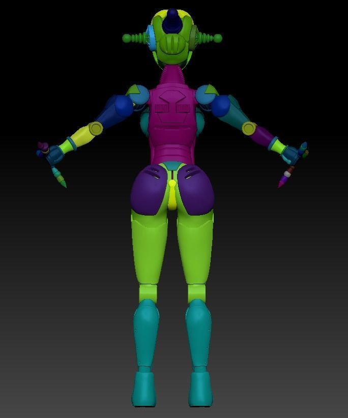 FALLOUT 4  ASSAULTRON SPLITTED  T-POSE HI POLY FALLOUT 4 COSPLAY 3D print model_5